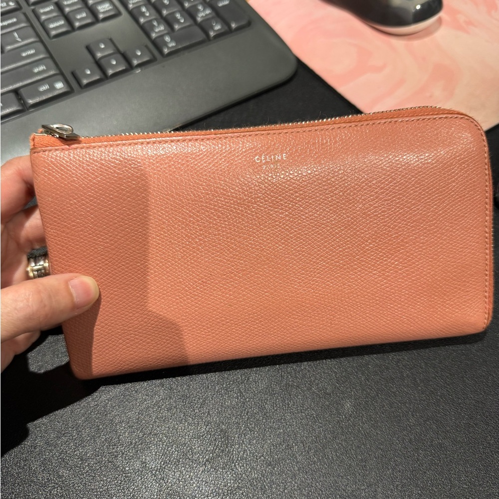 Authentic Celine Pink Leather Wallet